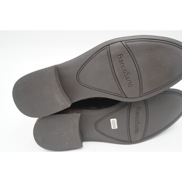 Franco Sarto Hyla Leather Ankle Boot Women's Size 11M Black Bootie Side Zip - Picture 8 of 10